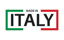 Quality Mark Made In Italy. Colored Vector Symbol With Italian Tricolor Isolated On White Background