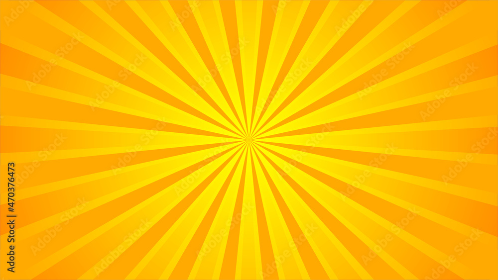 yellow Sunburst pattern. sunrise background. Radial rays background ...