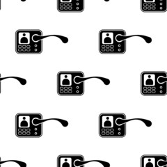 Wall Mural - Smart Door Lock Icon Seamless Pattern Y_2111001