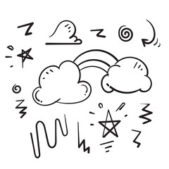 Wall Mural - hand drawn doodle drawing illustration element isolated background