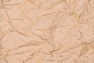 Poster - Brown crumpled paper texture background,be crush paper for creased and wrinkled for texture backdrop from shockproof paper