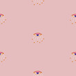 Mystic seamless pattern with eyes and stars