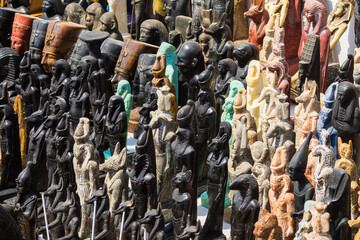 Wall Mural - different kind of antiques are selling on a street stall in cairo, egypt