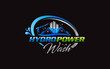 Illustration vector graphic of hydro pressure power wash logo design template