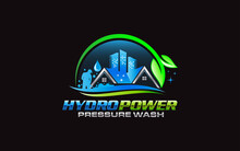 Illustration Vector Graphic Of Hydro Pressure Power Wash Logo Design Template