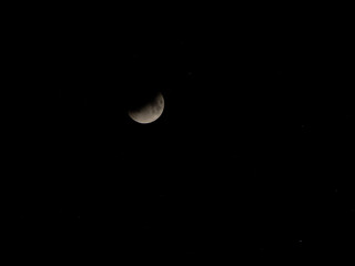 2021 partial lunar eclipse called a beaver moon. the last one for almost 600 years.