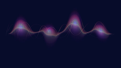 Wall Mural - Vector illustration of abstract sound waves