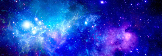 Wall Mural - cosmic nebula and the brilliance of stars in deep space