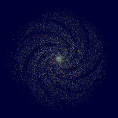 Aufkleber - Spiral galaxy with many stars over dark background. Abstract cosmic background.
