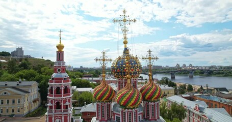 Wall Mural - The Church Of The Cathedral Of The Most Holy Theotokos In Nizhny Novgorod, Russia. 