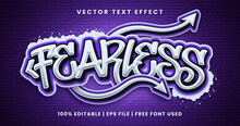 Fearless Text, 3d Graffiti Editable Text Effect Template