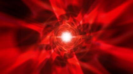 Wall Mural - abstract red hyperspace energy tunnel through space time vortex. 4k 3d loop sci-fi space travel thro
