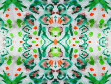 Orange Seamless Kaleidoscope. Acrylic Design