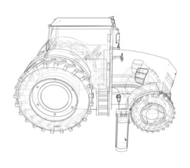 Poster - Electric Farm Tractor Charging Station Sketch