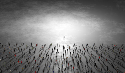 Wall Mural - crowd of people, diverse community