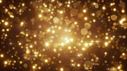 Wall Mural - gold dust bokeh background loop