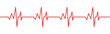 © Mariia - Red heartbeat line vector template. Heart cardiogram line symbol isolated on white background