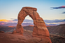 Delicate Arch Symbolic Formation In Arches NP Moab Utah. Used On Most Licence Plates In The State. 