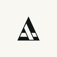 Wall Mural - abstract triangle A logo