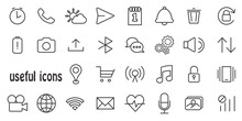 Communication Icons. Set Of Linear Vector Icons.