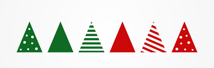 Wall Mural - christmas trees simple flat icons, elements for design.