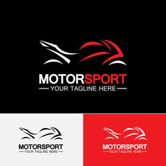 Motorcycle Sport Logo Symbol Vector illustration Design Template