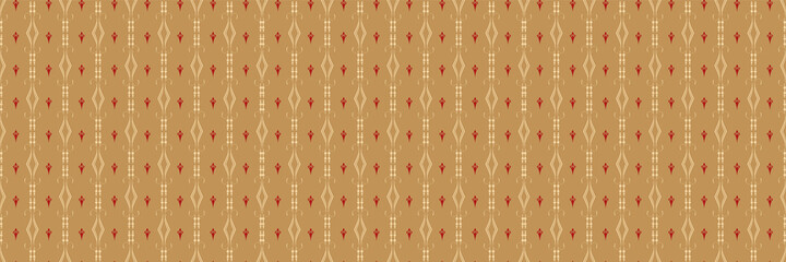 Poster - Background image in vintage style with simple decorative ornamentation on gold backdrop for your design projects, seamless patterns, wallpaper textures with flat design. Vector illustration