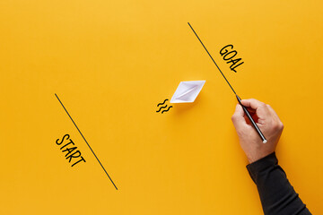 Wall Mural - goal achievement, progress or improvement in business or education