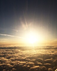 Wall Mural - sunset from the plane