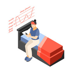 Sticker - Sleep Phases Graph Composition