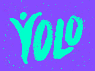 Poster - Yolo. You only live once. Vector handwritten lettering.