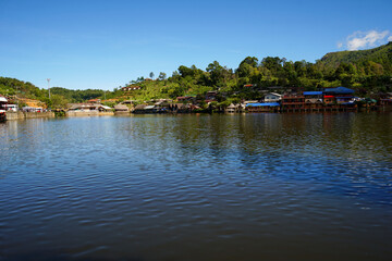 Sticker - boats on the lake