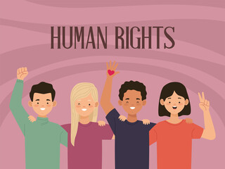 Wall Mural - human rights activists group