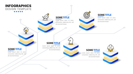 Infographic design template. Creative concept with 5 steps