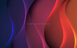Dynamic wavy dimension background with colorful light and shadow effect