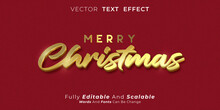 Merry Christmas Text Effect Editable 3d Text Style
