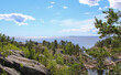 Picturesque view from the height of the nature of Karelia