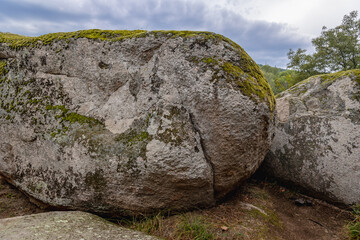 Wall Mural - Rocks in Beglik Tash ancient Thracian remains of rock sanctuary, Bulgaria