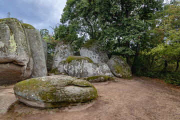 Wall Mural - Rocks in Beglik Tash ancient Thracian remains of rock sanctuary in Bulgaria