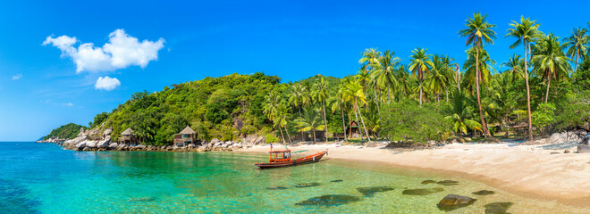 Sticker - Tropical beach at summer day