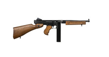 Vintage Submachine Gun Tommy Gun. Weapons Of The Army And Mafia. Isolate On A White Back