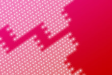 Bright Red Christmas Background With Star Shapes Crosshatch Patter