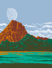 WPA Poster Art Of Spring Mountain Ranch State Park Within The Red Rock Canyon National Conservation Area In Nevada, United States Of America USA Done In Works Project Administration Style.