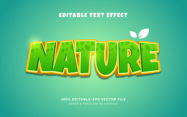 Canvas Print - Nature text effect
