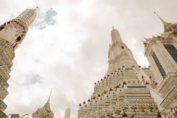 Wall Mural - Wat Arun and Phra Prang along the Chao Phraya River Destinations and symbols of Bangkok and Siam