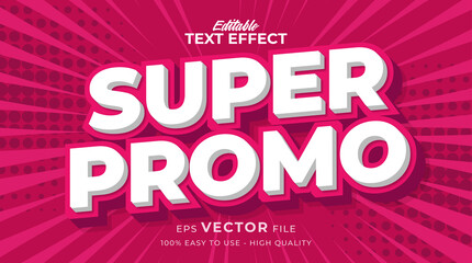 Wall Mural - Super promo sale typography premium editable text effect