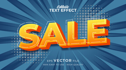 Wall Mural - Super promo sale typography premium editable text effect