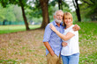 © u photostock - caucasian senior woman and old man, couple elder in love happy in park