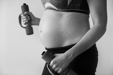 Poster - Pregnant woman doing light exercise