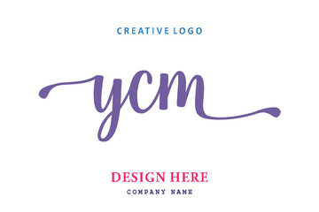 Wall Mural - YCM lettering logo is simple, easy to understand and authoritative